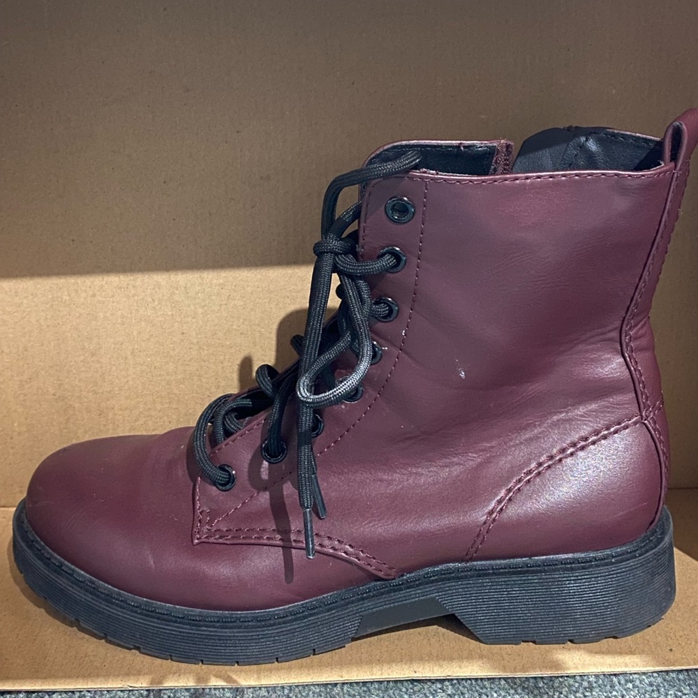 dark red boots
